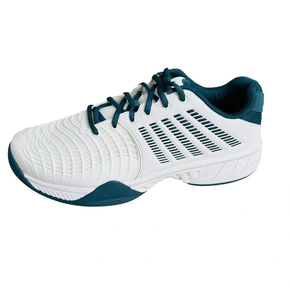 K-Swiss Men’s Tennis Court Shoes White Blue Size 10 US EU 43